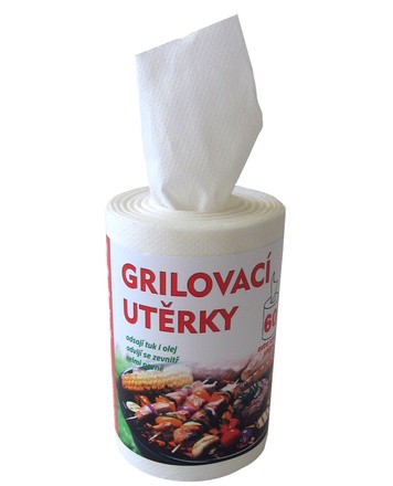 Grilovací utěrky 1-vrstvé 60 útržků/bez dutinky/17 cm  [1 ks]