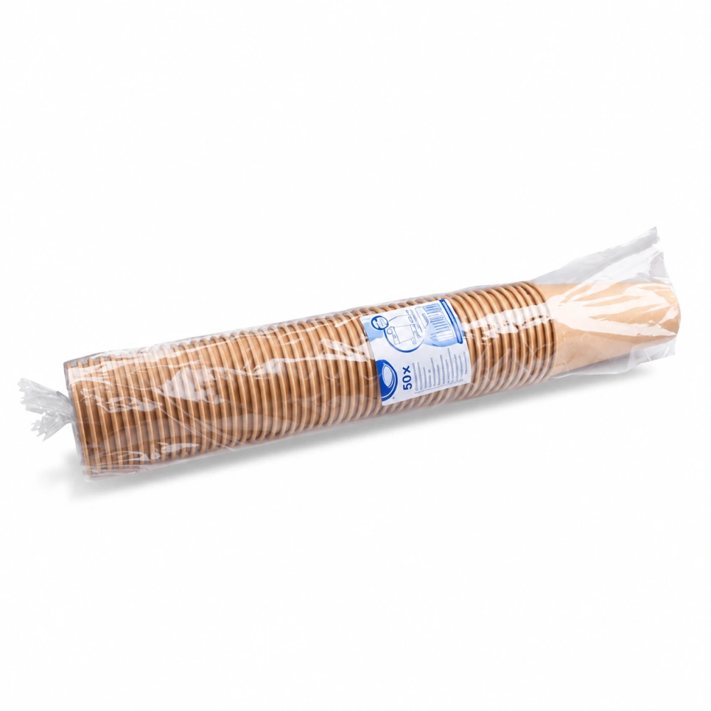 Papírový kelímek hnědý 510 ml, XL (Ø 90 mm) [50 ks]