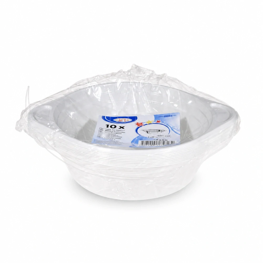 Bílé šálky na polévku z PP, 500 ml, balení 10 kusů