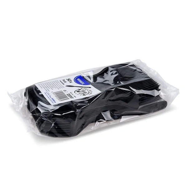 Vidlička (PP) opakovaně použitelná černá 18,5cm [50 ks]