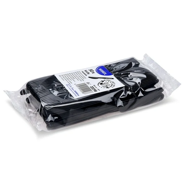 Nůž (PP) opakovaně použitelný černý 18,5cm [50 ks]