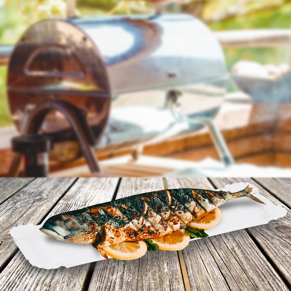 Papírový tácek bílý 8 x 23 cm [250 ks]