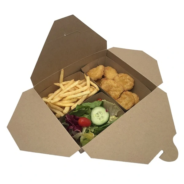 Food box (PAP/PE) nepromastitelný kraft `L` 195 x 138 x 88 mm 2500ml [40 ks]