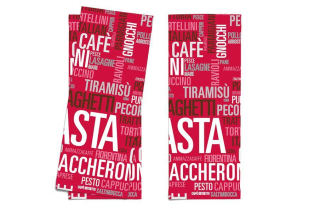 Kapsička na příbory Pasta s bílým ubrouskem - 125 ks