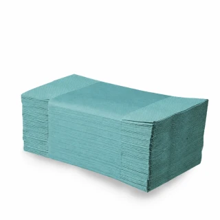 Zelené papírové ručníky ZZ, 25 × 23 cm, 250 ks