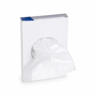 Hygienické sáčky HDPE bílé 8 + 6 × 25 cm, 30 ks