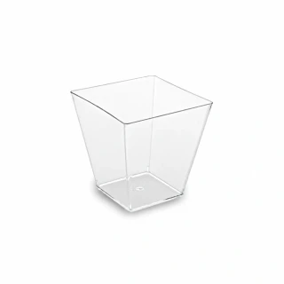 Fingerfood kelímek hranatý, čirý 5,0 × 5,0 × 4,5 cm - 60 ml, 50 ks