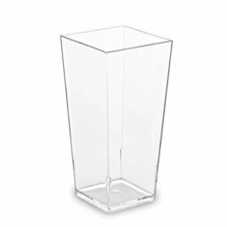 Fingerfood kelímek hranatý, čirý 4 × 4 × 8,2 cm - 85 ml, 40 ks