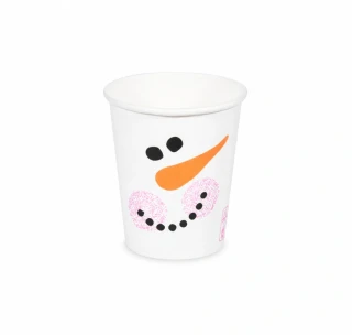 Papírový kelímek "Sněhulák" 280 ml, M (Ø 80 mm), 50 ks
