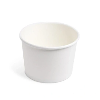 Papírová miska kulatá bílá 500 ml, M (Ø 115 mm) [50 ks]