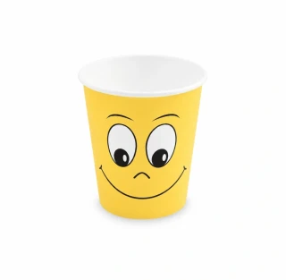 Papírový kelímek SMILING FACE 280 ml, M (Ø 80 mm), 10 ks