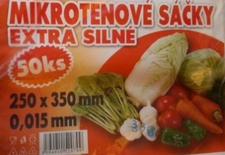 Sáčky mikrotenové extra silné 25x35 cm [50 ks]