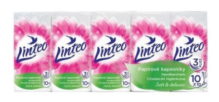 Linteo Soft & Delicate papírové kapesníčky 3 vrstvé