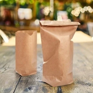 Papírový sáček (FSC Mix) s křížovým dnem kraft 17 x 26 cm `1kg` [1000 ks]