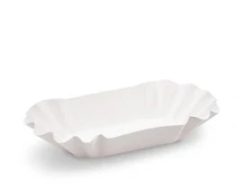 Papírová miska (FSC Mix) oválná bílá 17,5 × 10 × 3 cm, 250 ks