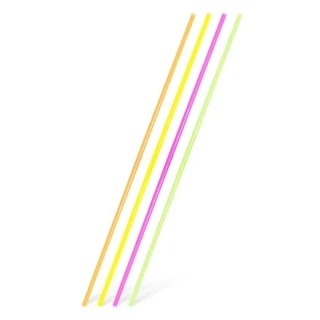 Slámky rovné XXL neon 100 cm, průměr 6,5 mm [100 ks] (znovu použitelná)