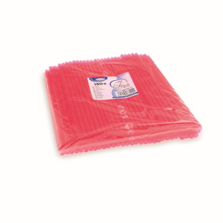 Slámky JUMBO plastové červené 25,5 cm, průměr 8 mm (150 ks) (opakovaně použitelné)